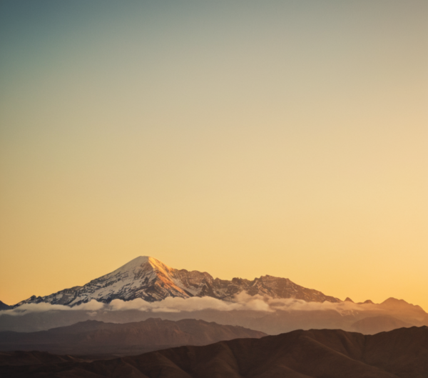 Sunset Mountain Photography Print – Golden Hour Landscape, Snow Peak Fine Art, Serene Nature Wall Decor