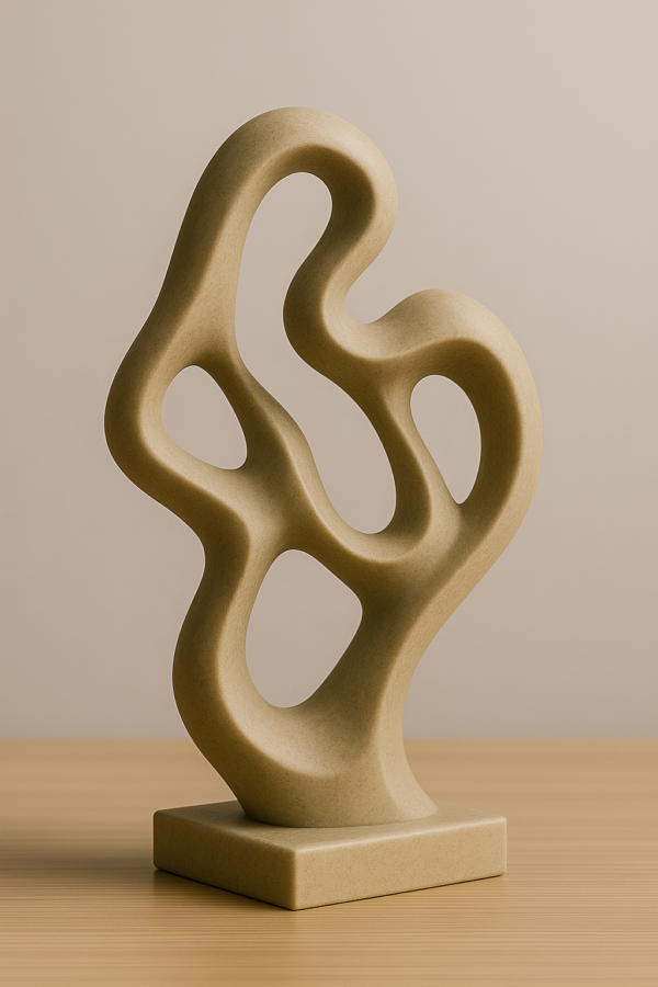 Organic Abstract Sculpture STL – Minimalist Modern Art | 3D Printable File