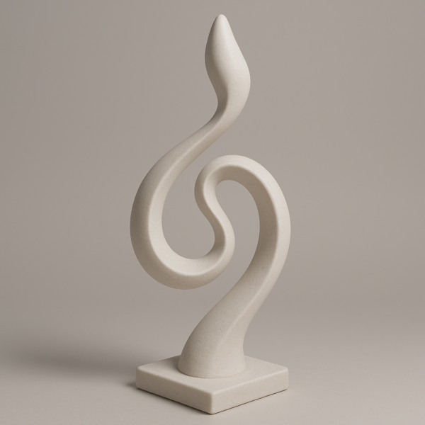 Abstract Flow Sculpture STL – Minimalist Modern Decor | 3D Printable File