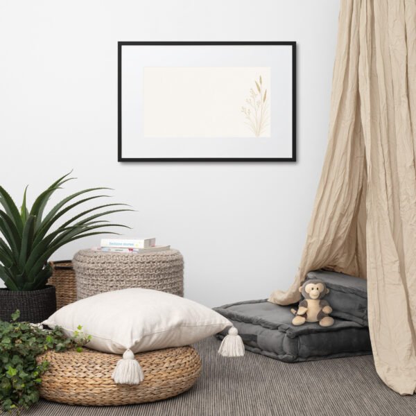 Minimalist Botanical – Neutral Beige Grass Illustration – Modern Scandinavian Printable Decor