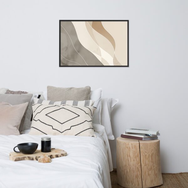 Neutral Abstract Art Print – Minimalist Beige & Gray Composition, Organic Modern Artwork, Contemporary Aesthetic Decor