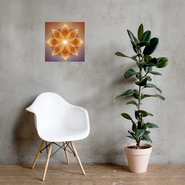 Golden Lotus Wall Poster | Minimalist Spiritual Home & Office Decor