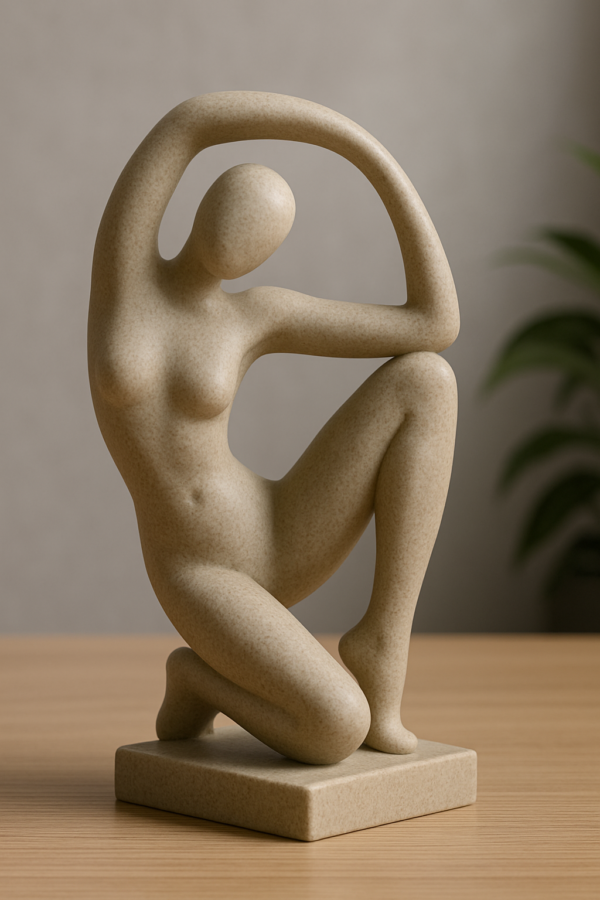 Minimalist Modern Human Figure Sculpture – 3D Printable Elegant Office & Home Decor Statue
