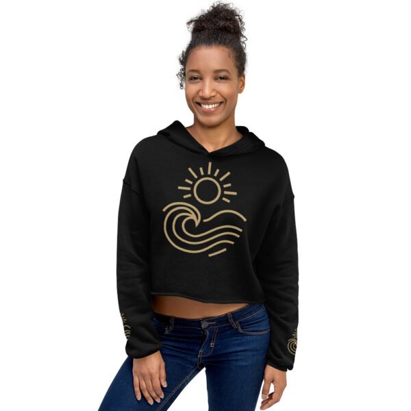 Minimalist Sun & Wave Hoodie – Aesthetic Line Art Sweatshirt for Ocean Lovers – Premium Beach Vibes Hoodie