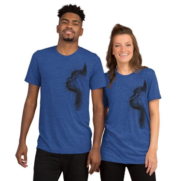 Minimalist Cat T-Shirt | Artistic Feline Silhouette in Dark Aesthetic